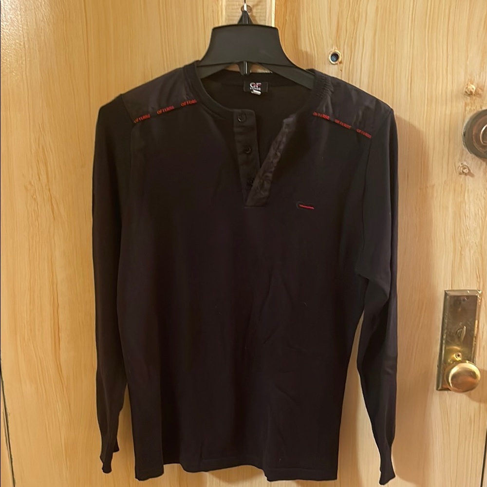 Gianfranco Ferre Black and Red Long Sleeve Sweater